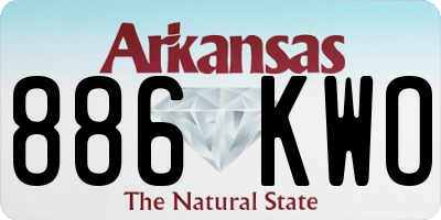 AR license plate 886KWO