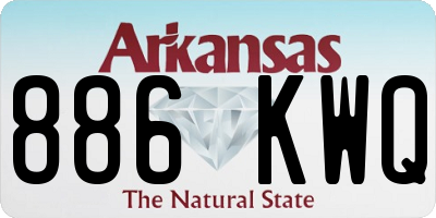AR license plate 886KWQ