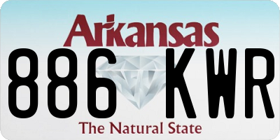 AR license plate 886KWR