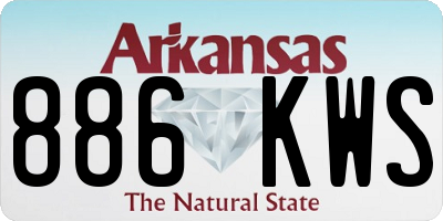 AR license plate 886KWS
