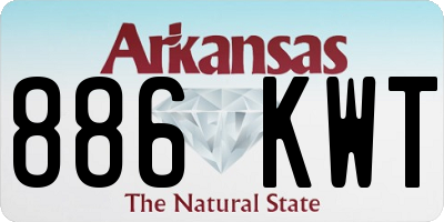 AR license plate 886KWT