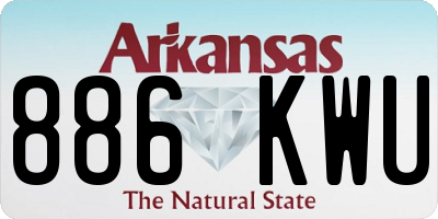AR license plate 886KWU