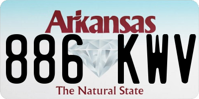 AR license plate 886KWV