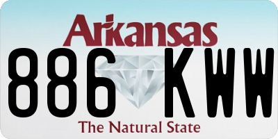 AR license plate 886KWW
