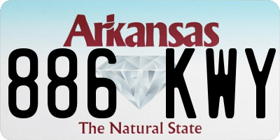 AR license plate 886KWY