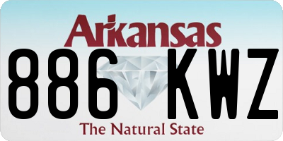 AR license plate 886KWZ