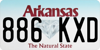 AR license plate 886KXD