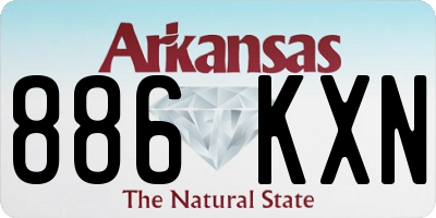 AR license plate 886KXN