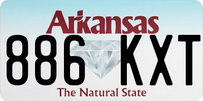 AR license plate 886KXT