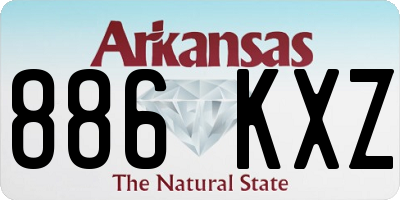 AR license plate 886KXZ