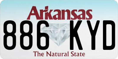 AR license plate 886KYD