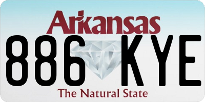 AR license plate 886KYE
