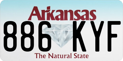 AR license plate 886KYF