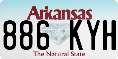 AR license plate 886KYH