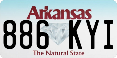 AR license plate 886KYI