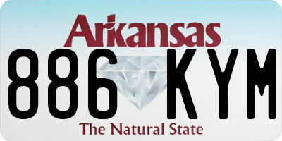 AR license plate 886KYM