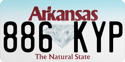 AR license plate 886KYP