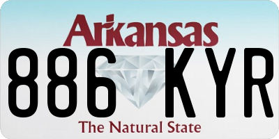 AR license plate 886KYR