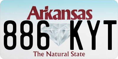 AR license plate 886KYT