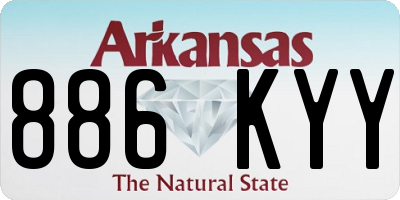 AR license plate 886KYY