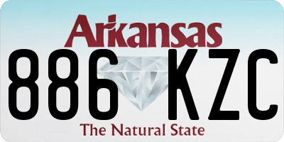 AR license plate 886KZC