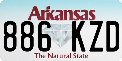 AR license plate 886KZD