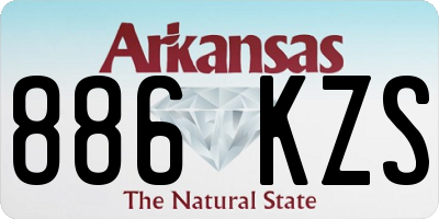 AR license plate 886KZS