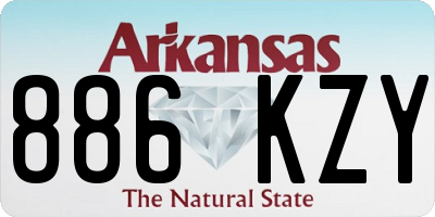 AR license plate 886KZY