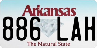 AR license plate 886LAH