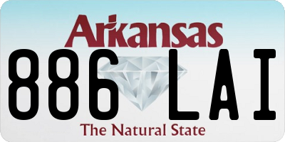AR license plate 886LAI