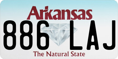 AR license plate 886LAJ