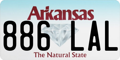 AR license plate 886LAL