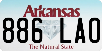 AR license plate 886LAO