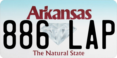 AR license plate 886LAP