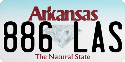 AR license plate 886LAS
