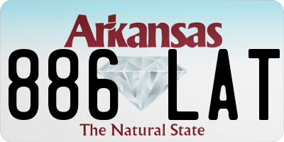 AR license plate 886LAT