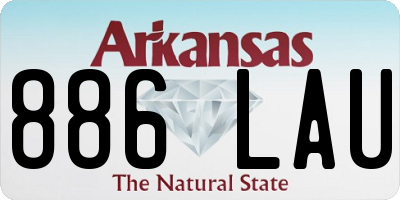 AR license plate 886LAU
