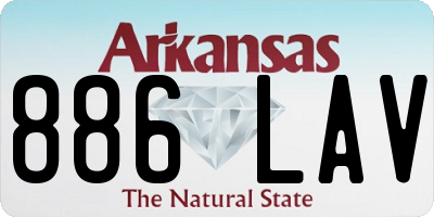 AR license plate 886LAV