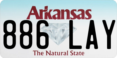 AR license plate 886LAY
