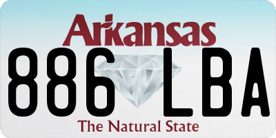 AR license plate 886LBA
