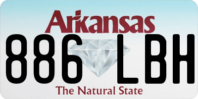 AR license plate 886LBH