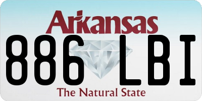AR license plate 886LBI