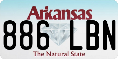 AR license plate 886LBN