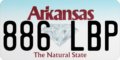 AR license plate 886LBP