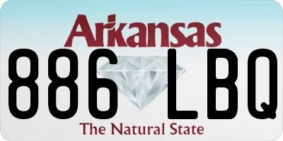 AR license plate 886LBQ