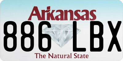 AR license plate 886LBX