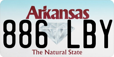 AR license plate 886LBY