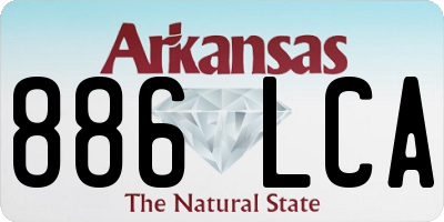 AR license plate 886LCA