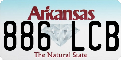 AR license plate 886LCB