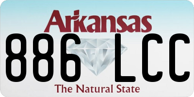 AR license plate 886LCC